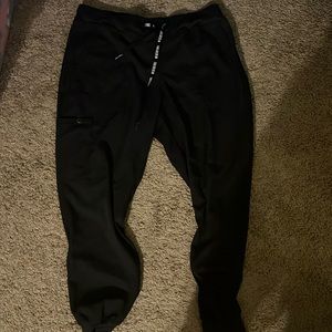 Med couture Jenny yoga waist black jogger scrubs